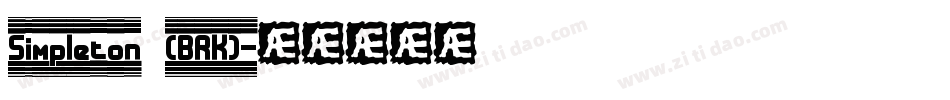 Simpleton (BRK)字体转换